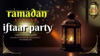 Ramadan ifter video flyer template Digitale display (16:9)