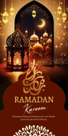 Ramadan Kareem Banner Bannière rétractable 3 pouces x 6 pouces template