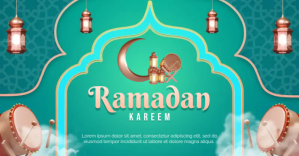 Turkis Ramadan Celebration Sampul Acara Facebook Template