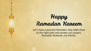 Orange Ramadan Greeting Digital Display Template