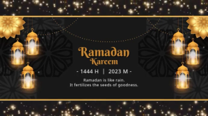 黑色 Ramadan Celebration Digital Display Template