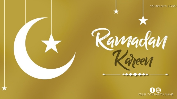 Ramadan Kareem งานแสดงผลงานแบบดิจิทัล (16:9) template