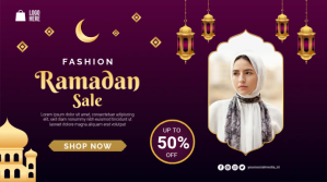 Violet Ramadan Sale Digital Display Template