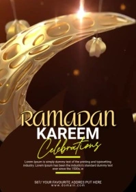 Ramadan Kareem Flyer A6 template