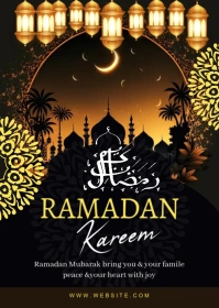 Ramadan Kareem Flyer A6 template