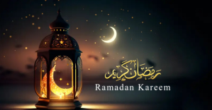 สีดำ Ramadan Kareem Facebook Ad Template
