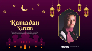 Purple Ramadan Celebration Digital Display Template