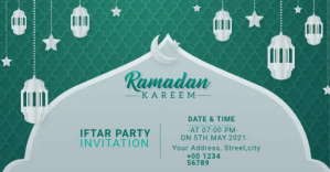 Ramadan Kareem Iftar Party Invitation Banner Facebook-annonce template