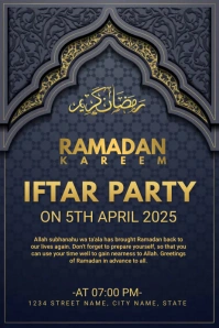 Ramadan Kareem Iftar Party invitation Banner 4 × 6 Fuß template