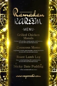 Ramadan Kareem Menu Affiche template