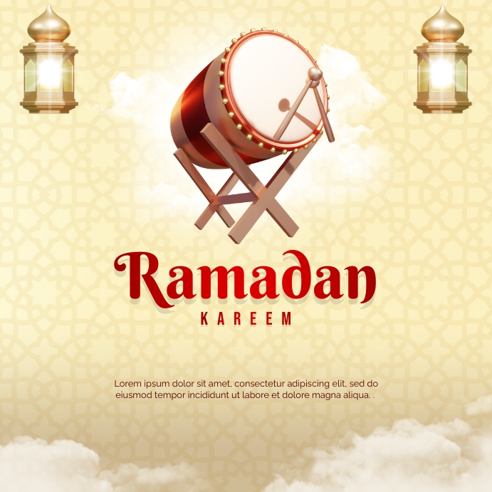 Ramadan Kareem Quotes For Social Media Post template