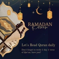 Ramadan kareem reed Quran Persegi (1:1) template