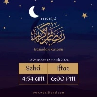 Ramadan Kareem Timings 2024 Pos Instagram template