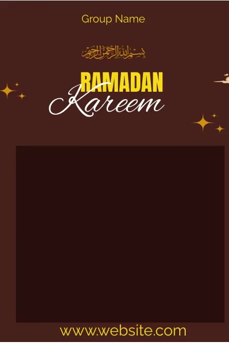 Ramadan Kareem Video Greetings Post Cartaz template