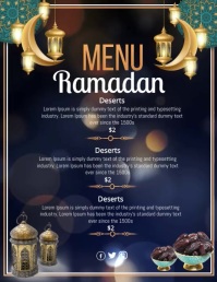 Ramadan menu,Ramadan Folheto (US Letter) template