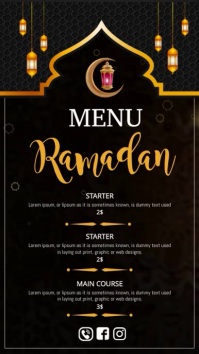 Ramadan menu ,iftar menu Instagram Story template