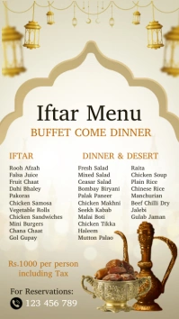 ramadan menu Historia de Instagram template