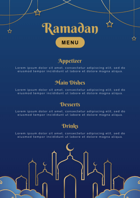 Copy of ramadan menu | PosterMyWall