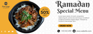 Ramadan Menu Foto Sampul Facebook template