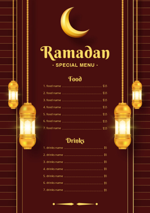 Copy of Ramadan Menu | PosterMyWall