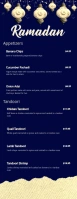 Ramadan Menu Media Página Carta template
