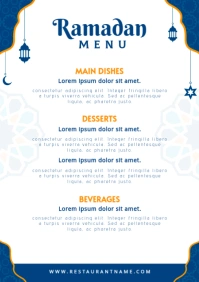 ramadan menu A4 template