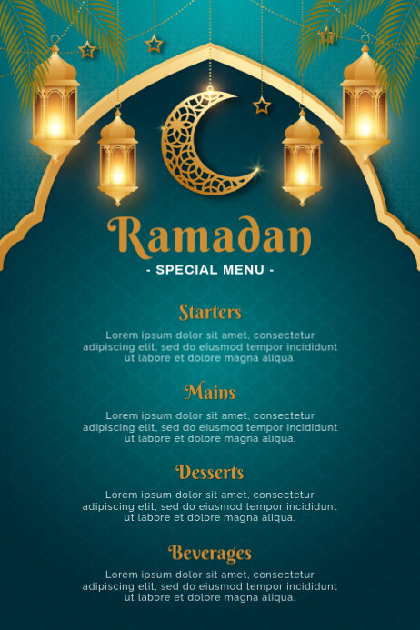 Ramadan Menu Template | PosterMyWall