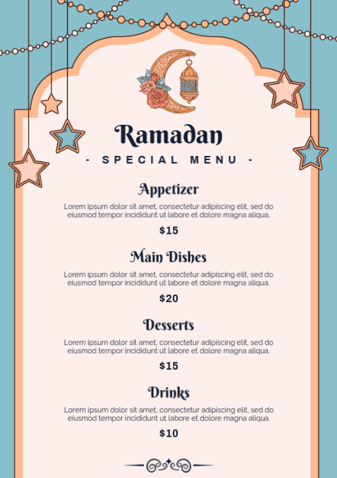 Copy of ramadan menu | PosterMyWall