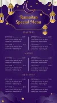 ramadan menu Instagram 快拍 template