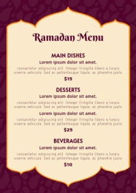 ramadan menu A4 template