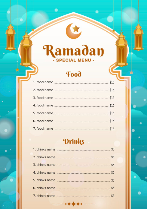 Copy of Ramadan Menu | PosterMyWall