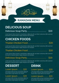 Ramadan Menu A3 template