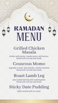 Ramadan Menu Design История на Instagram template