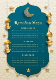 ramadan menu A4 template