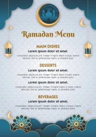 ramadan menu A4 template