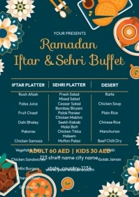 Ramadan Menu Flyer A4 template