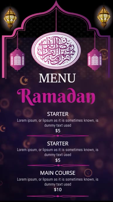 Copy of Ramadan menu iftar menu | PosterMyWall