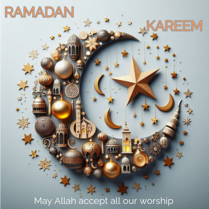 Ramadan messages and wishes Instagram-Beitrag template