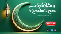 Ramadan Mubarak 3d social media banner design template
