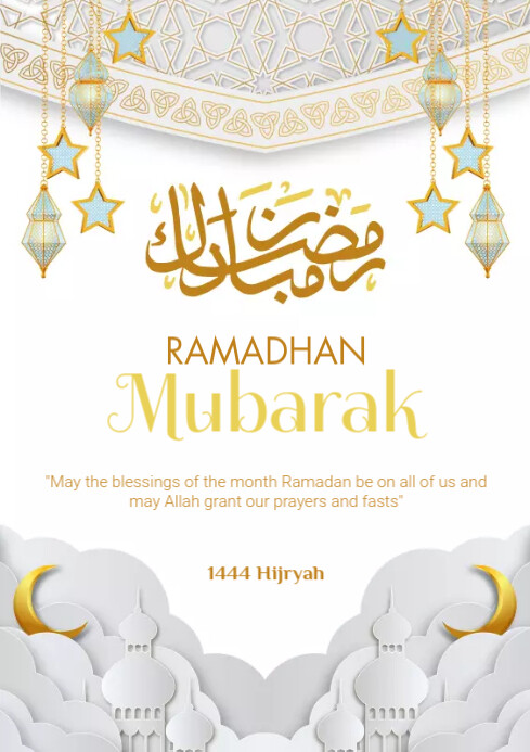 Copy of Ramadan Mubarak Cover a4 | PosterMyWall