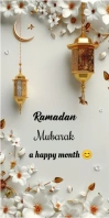 Ramadan Mubarak Roll Up Banner 3' × 6' template