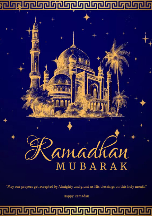 Ramadan Mubarak Document A4 Template PosterMyWall