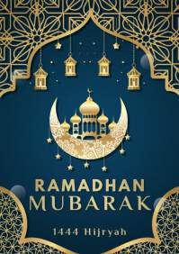 Ramadan Mubarak Document A4 Template PosterMyWall