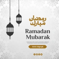 Ramadan Mubarak Greeting Poster template
