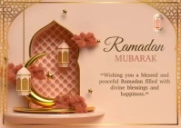 Ramadan Mubarak Postcard Postal template