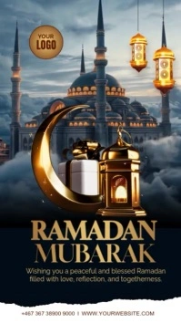 Ramadan Mubarak video template Instagram Reel