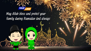 Black Ramadan Blessings Presentación Template