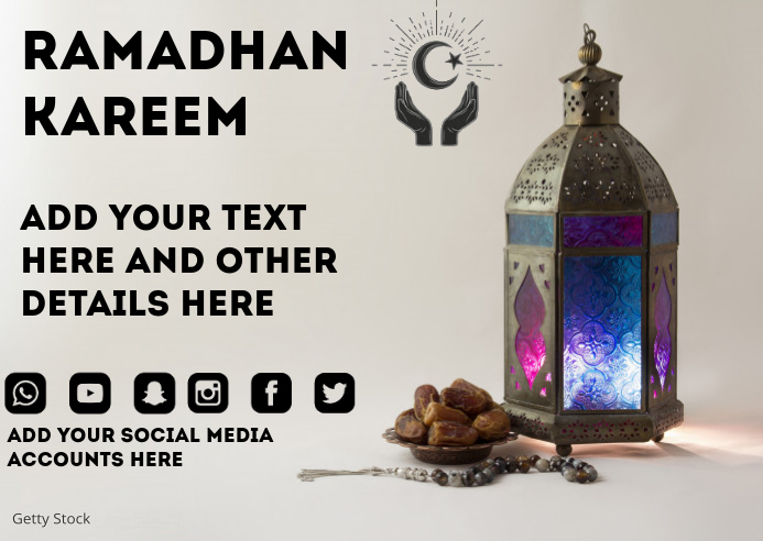 Ramadan Poster Poskaart template