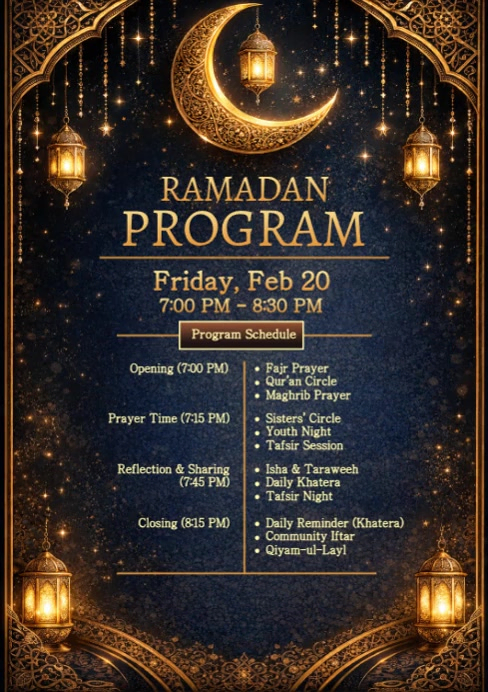 Ramadan Program Template | PosterMyWall
