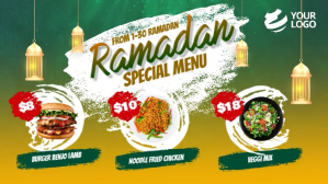 Ramadan Restaurant Menu Digital Display template